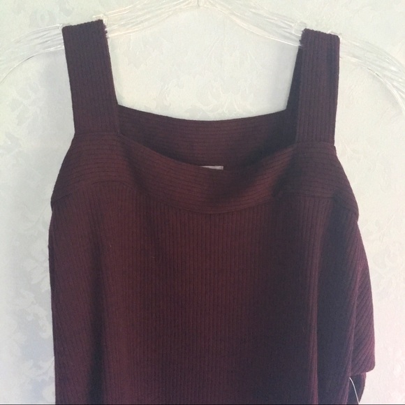 NWT Plum Off The Shoulder Long Sleeve Sweater - Picture 3 of 5